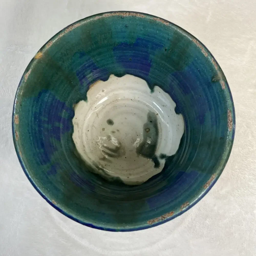 Studio Art Pottery Bowl Hand Thrown Signed Glazed 4